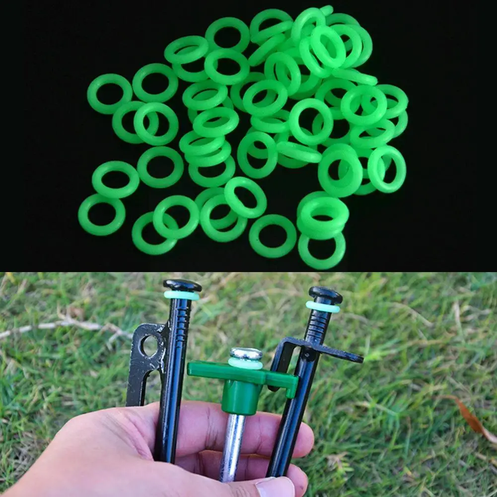 

50pcs Luminous Ring Night Light Outdoor Camping Ground Night Ring Silicone O-shaped Fluorescent Night Ring Light Camping