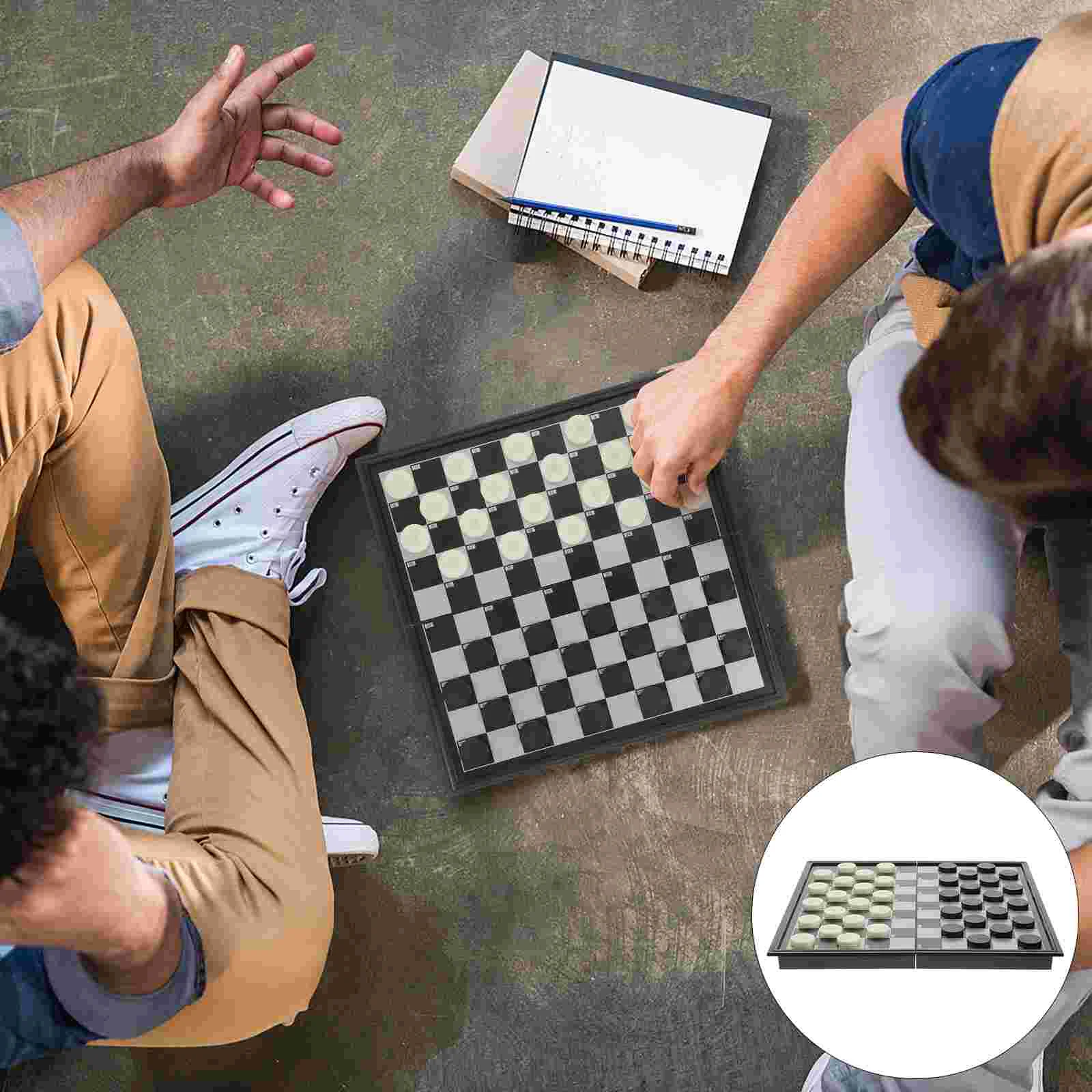 

Chess Checkers Board Set Game Magnetic Travel Folding Kidsinternational Beginner Portable Checker Backgammondraughts Chinese