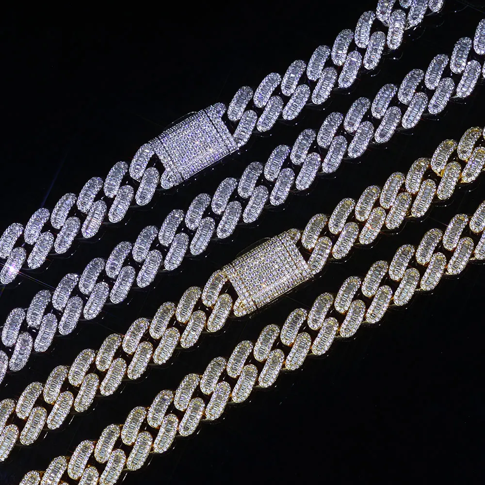 NY 15 мм кубинское ожерелье со льдом для женщин ювелирные изделия с цирконом