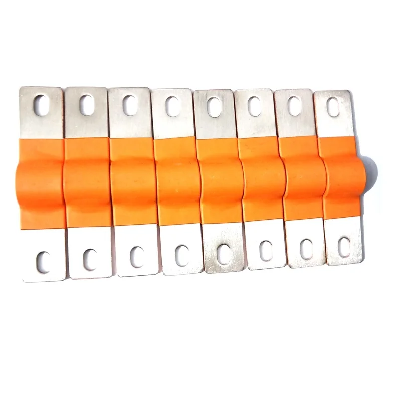 

8pcs Flexible Busbar Connector Battery Bus Bar LiFepo4 Copper Busbars 74mm Hole Distance M6 For Lithium Li-ion 12V 280AH Cell