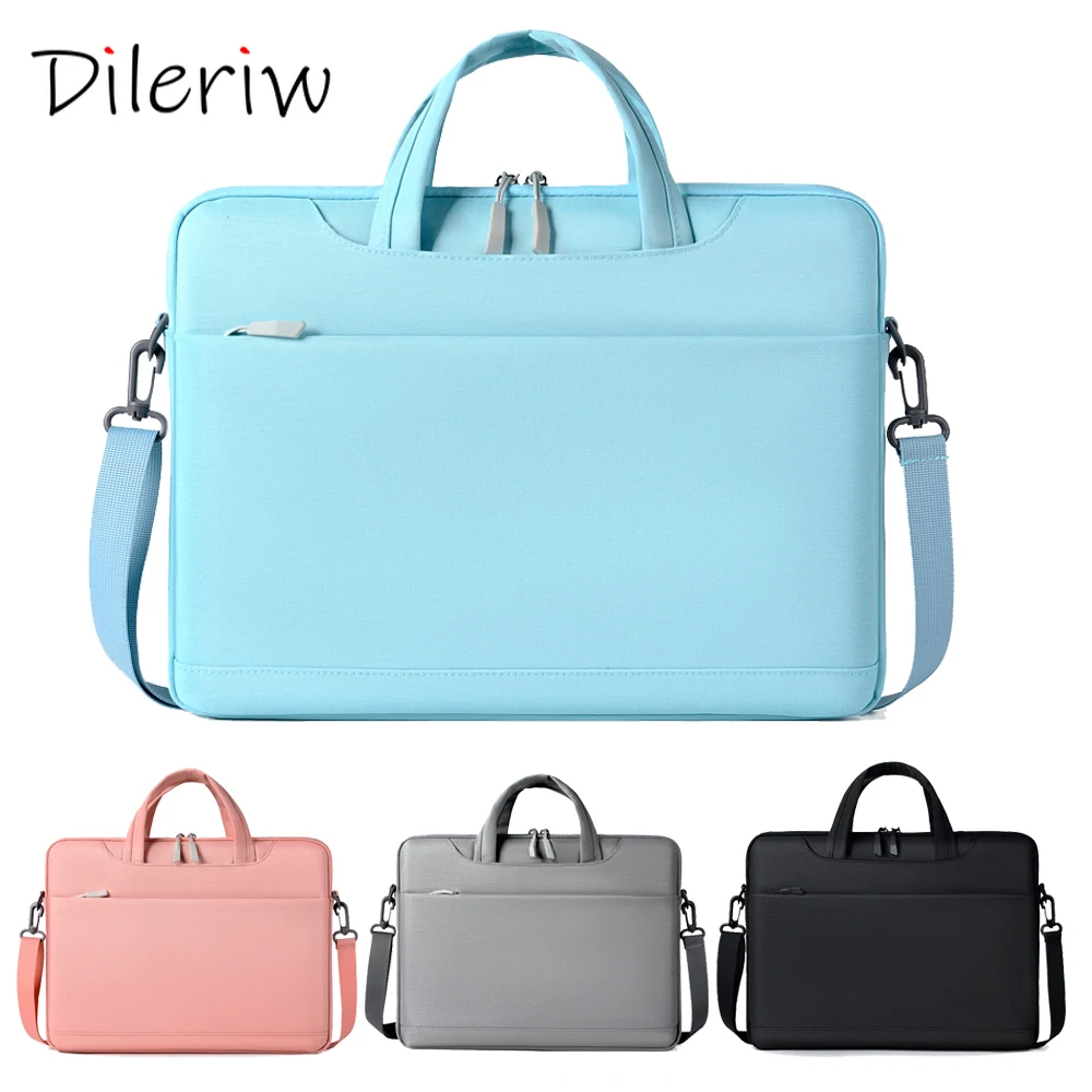 

Nylon Unisex Handbag 13 14 15 Inch Laptop Computer Universal Shoulder Bag Large Capacity Multicompartment Tablet Storage Package