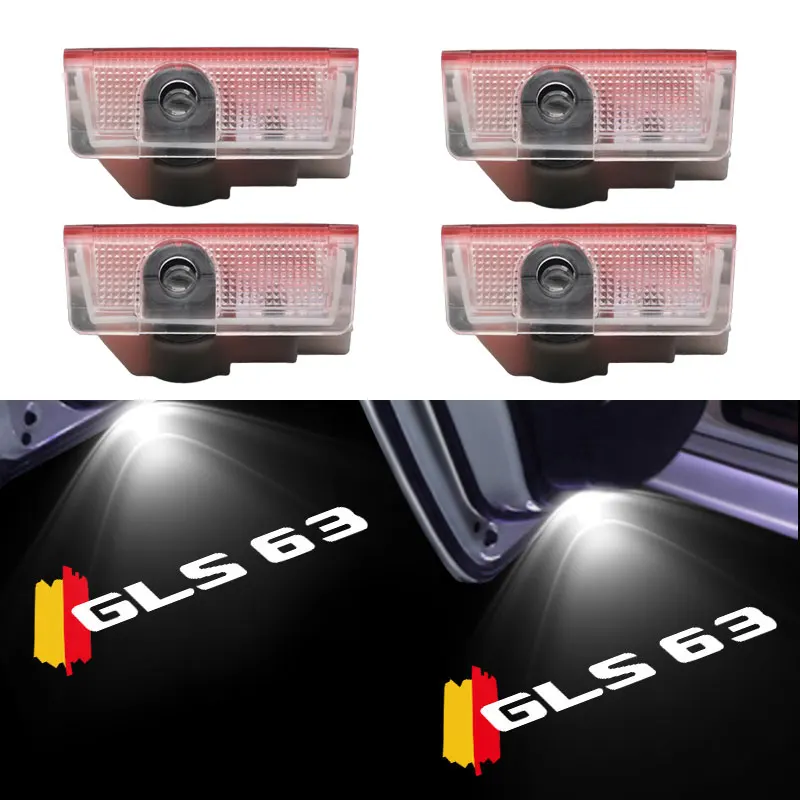 

2Pcs Car Door Welcome Light Laser Projector Lamp For Mercedes Benz GLS 63 LED Car Door Light Ghost Shadow Light