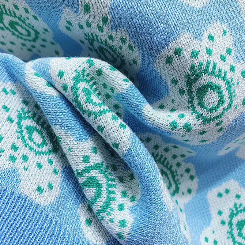 Повседневный пуловер с воротником-поло трикотажная одежда принтом Свободный Топ