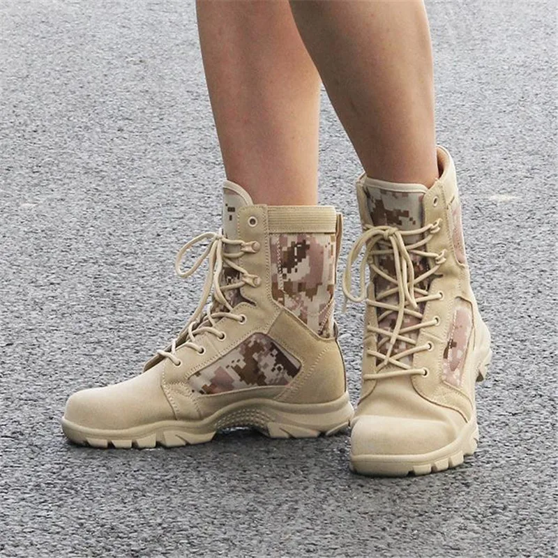 

Мужские камуфляжные ботинки, Рабочая защитная обувь, мужские тактические военные ботинки для пустыни, осенне-зимние армейские ботильоны ос...