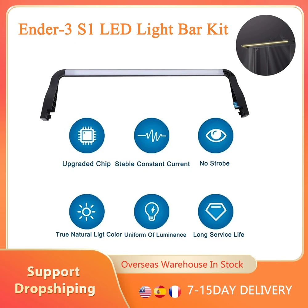 

Creality Ender-3 S1 24 В 5 Вт светодиодсветильник световая панель комплект без стробоскопа теплый белый 300 мм светильник вая панель детали для 3D-принт...