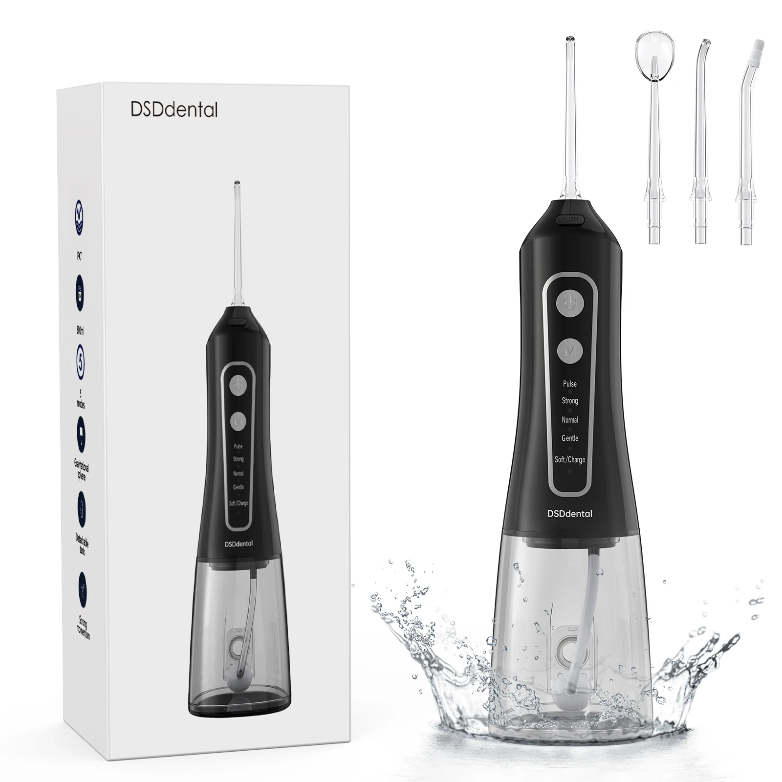 5 Modes Oral Irrigator USB Type-C Rechargeable Water Floss Portable Dental Water Flosser Jet 300ml Irrigator Dental Teeth Cleane