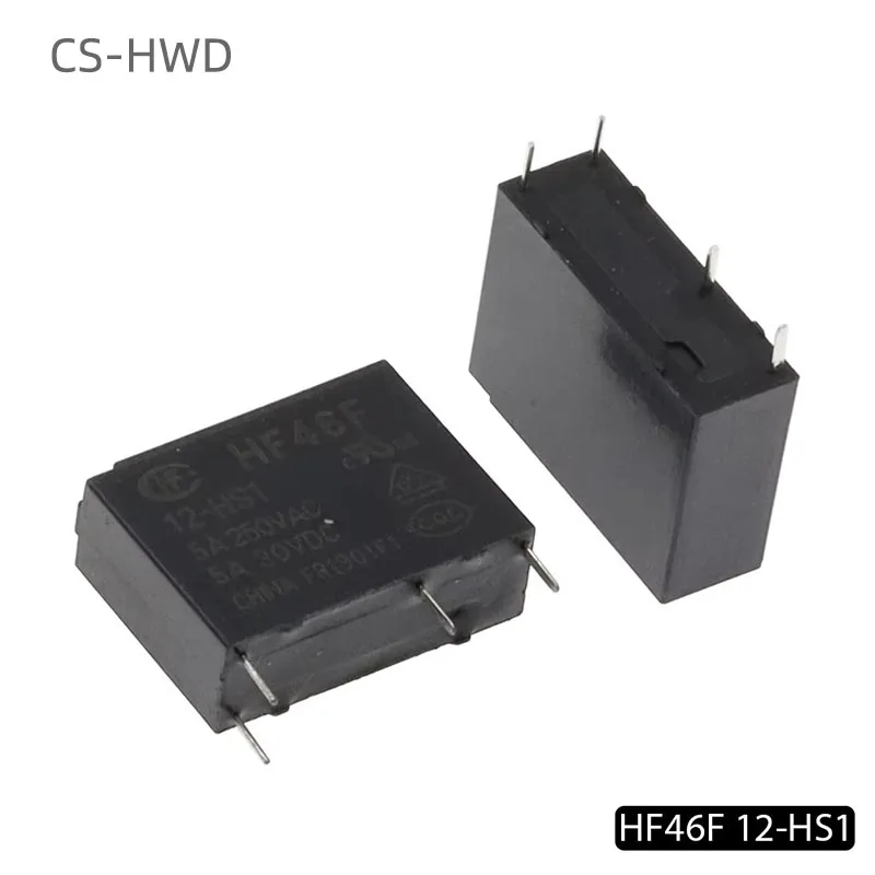 10 шт. силовые реле 30 В постоянного тока HF46F-005-HS1 HF46F-012-HS1 HF46F-024-HS1 5-HS1 12-HS1 24-HS1 5A 250