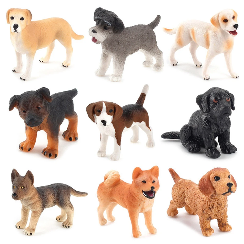 

Simulation Mini Hound Pugs Dog Miniature Figurine Animal Model Toys For kids Home Decor Micro Landscape Fairy Garden Decoration