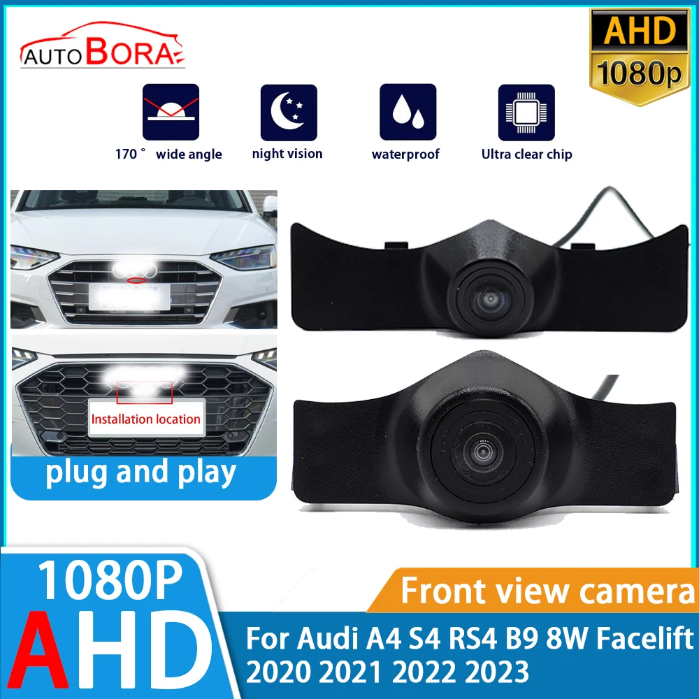 Камера заднего вида ZhuCamX AHD 1080P с ночным видением для Audi A4 S4 RS4 B9 8W Facelift 2020 2021 2022