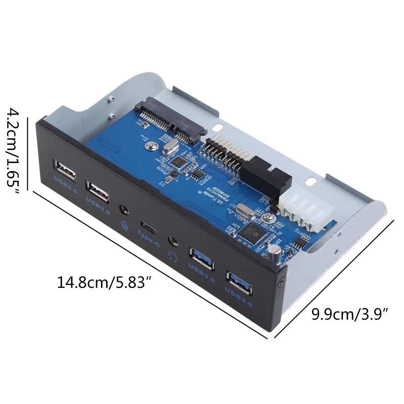 3.5 Inch USB Hub Type C To Usb3.0  Floppy Drive Bay for Desktop Front Panel images - 6