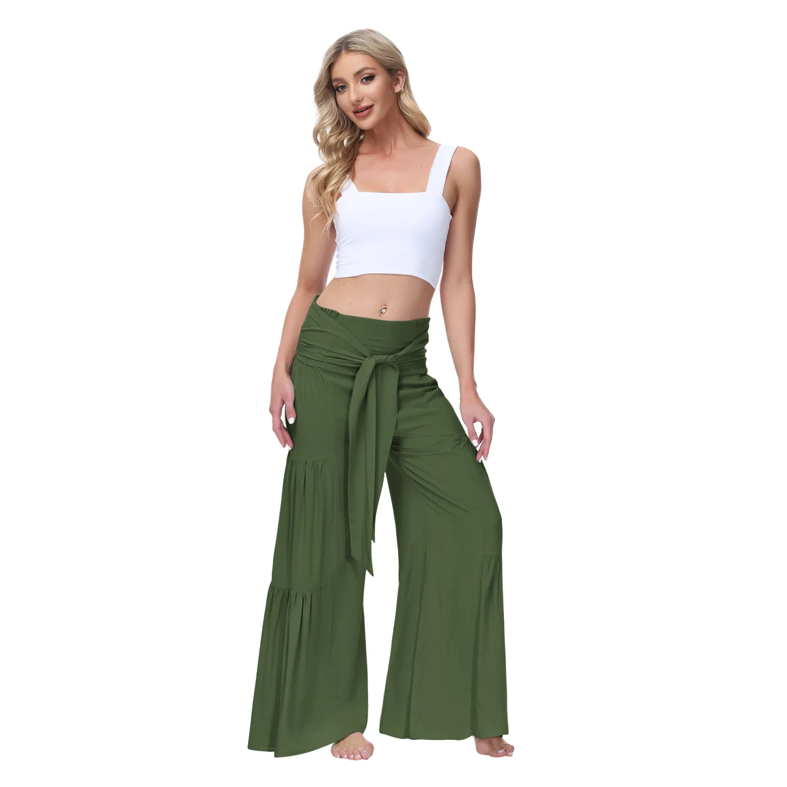 

New Women's Wear 2023 New Commuter High-waistband Drape Pants Yoga Dance Casual Pants Wide Leg Pants Skirt