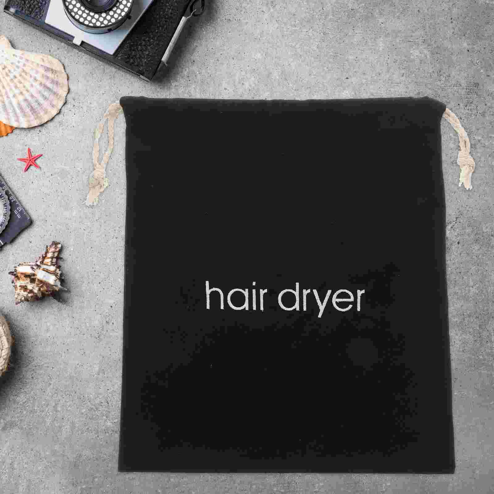

1Pc Hair Dryer Storage Bag Dustproof Drawstring Bag Hair Blower Organizer Black