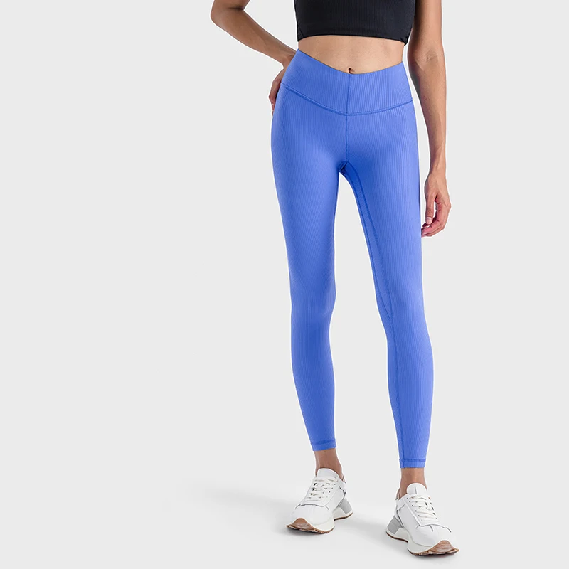 

Женские брюки для йоги в рубчик с высокой талией, спортивные Леггинсы с эффектом пуш-ап, фитнес-трико, женская одежда для спортзала, женские брюки для бега