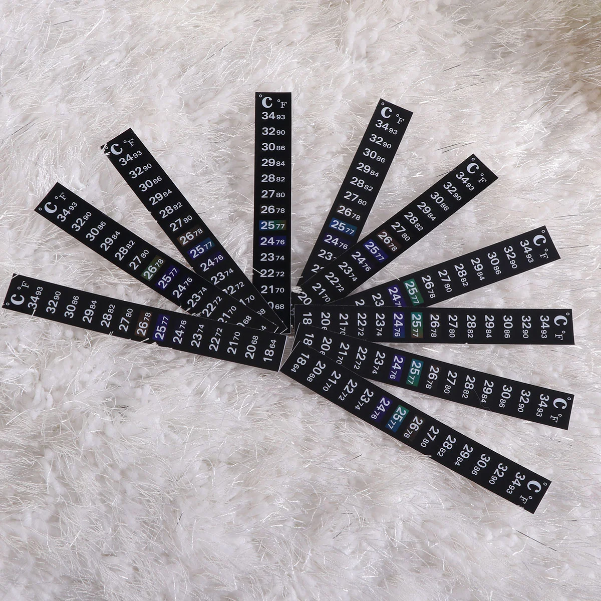

10pcs On Strip Adhesive Strip for Tank Stick- on Digital Temperature Sticker Tank Temperature Gauge
