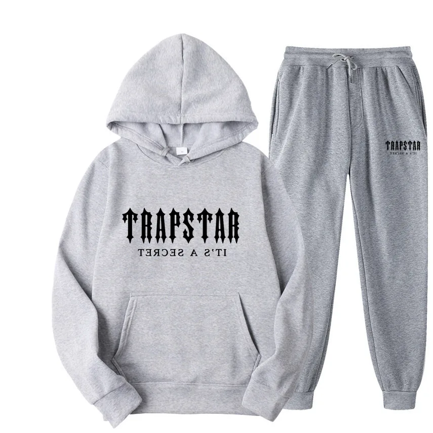 

2023 New Brand Trapstar Tracksuit 2 Pieces Set Unisex Hoodies Fleece Sweatshirt+Pants Suit Hoodie Sportswear Jogging Men's Sets