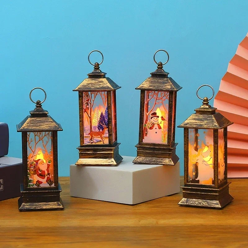 

Christmas Wind Lamp Candelabra Lamp Night Light Old Man Snowman Decorative Night Light Desktop Ornaments Christmas Decorations