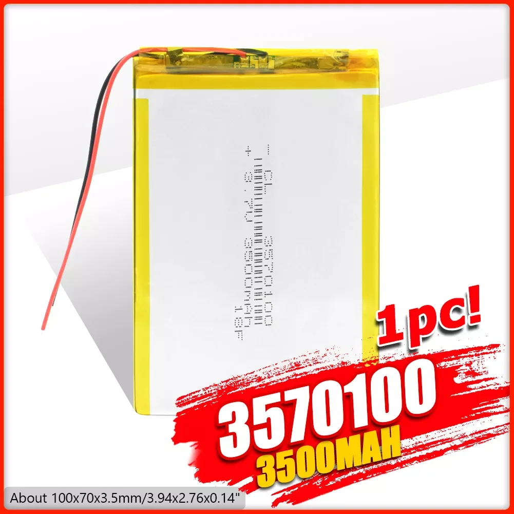 

2023New 2021 New 3.7v 3500mah 3570100 Lipo Polymer Rechargeable Li Polymer Li-ion Battery For Tablet Consumer Electronics Safety