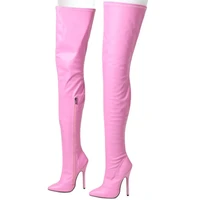 2022 new over the knee boots 14cm high heel pointed toe side zip sexy thigh long boots custom made
