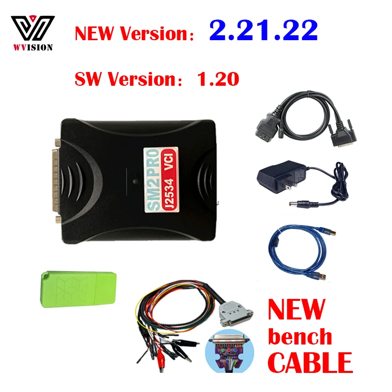 

2.21.22 SM2 Pro with 3 Color LED Switch J2534 VCI PCM Checksum Pinout Diagram 67 IN 1 Update Flash Bench OBD Diagnostic Tool