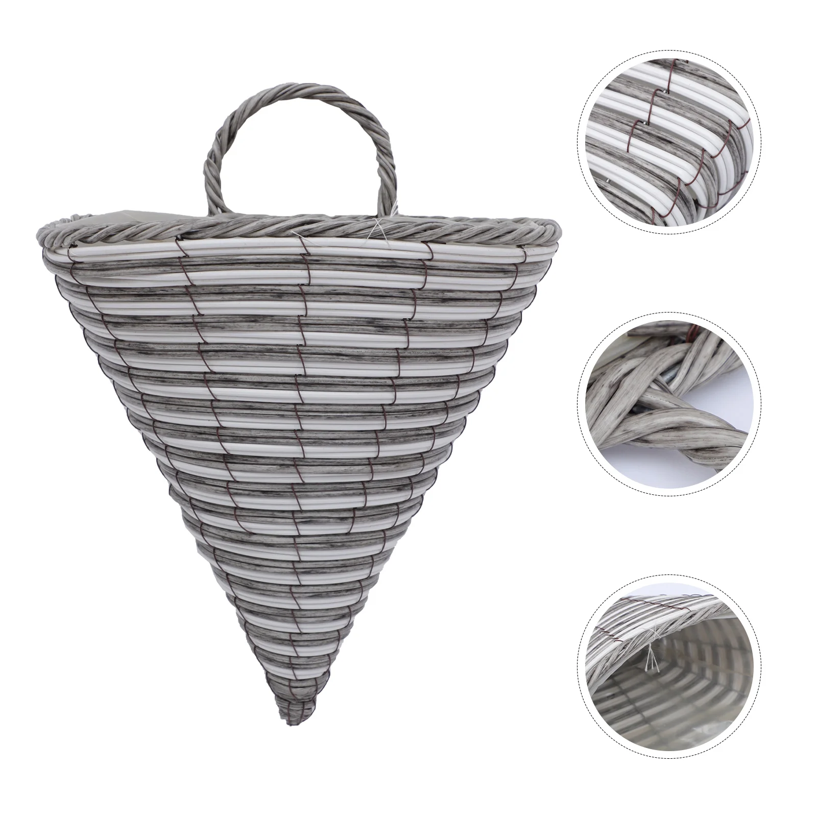 

Rattan Wall Planter Rattan Planter Liner Plastic Hanging Planter Wall Pot Rattan Hanging Basket Vintage Decor Home