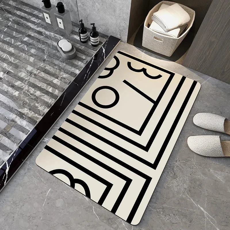 

Oil-Proof Kitchen Carpet Bathroom Accessories Sets Non-Slip Bath Mat Super Absorbent Bathroom Mat Quick Drying Doormat Floor Mat