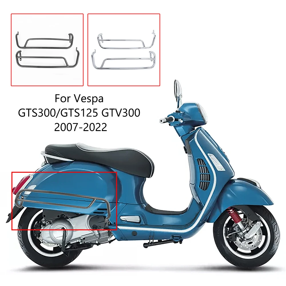 

Для Vespa GTS300/GTS125 GTV300 2007-2022, противоударные полосы для самоката, защита двигателя, бампер, защита рамы, защита от падения