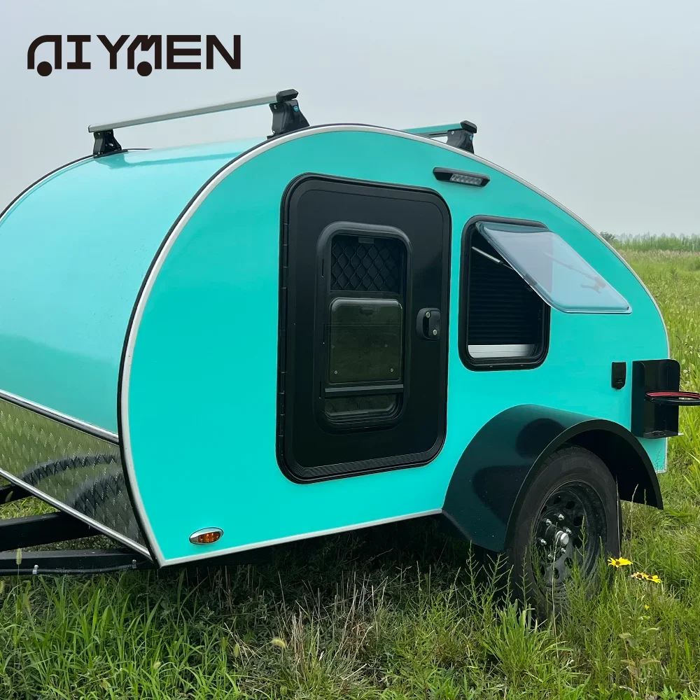 Мини-кемпер AIYMEN 2024 караван из стекловолокна алюминий для кемпинга европейский