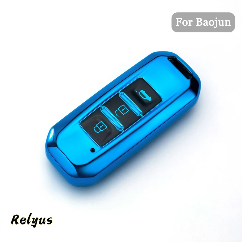 

Soft TPU Car Key Case Cover Shell for Baojun 510 730 360 560 RS-5 530 630 for Wuling Hongguang S Key Protector Fob Accessories
