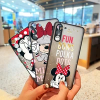 disney minnie cool art for samsung galaxy s22 s21 s20 fe ultra s10 s10e lite s9 s8 plus 5g frosted translucent phone case