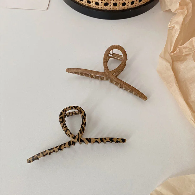 Женские и женские акриловые заколки для волос модные головные уборы Леопардовый