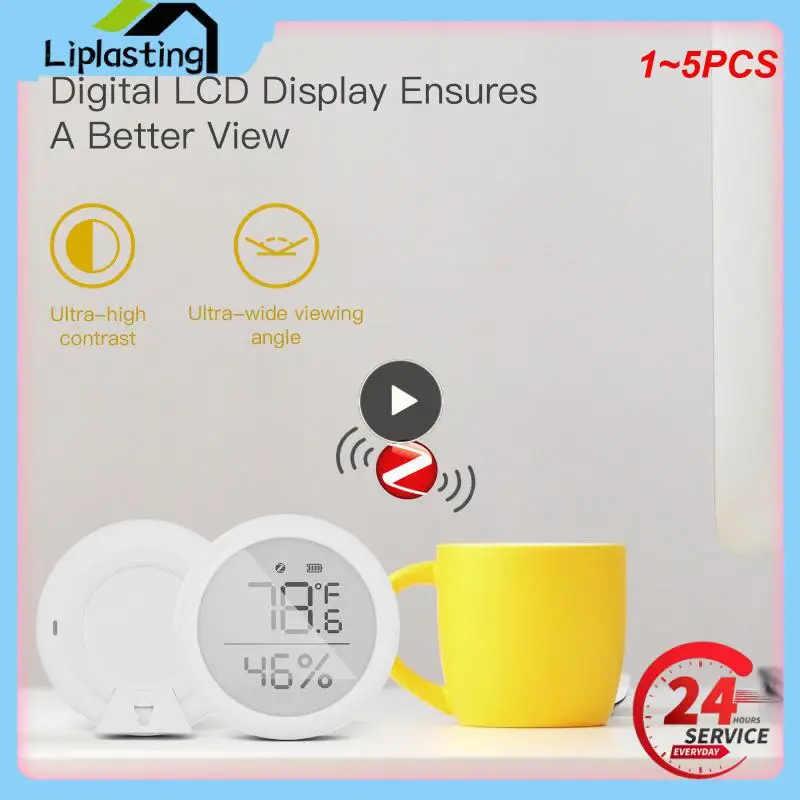 

Датчик температуры и влажности Tuya ZigBee для умного дома, светодиодный экран, работает с Google Assistant и Tuya Zigbee Hub, 1 ~ 5 шт.