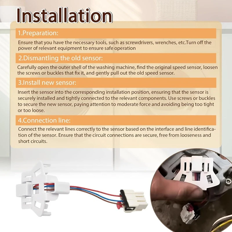 WH03X32158 WH12X26330 Датчик скорости стиральной машины совместимая машина заменяет WH12X25294