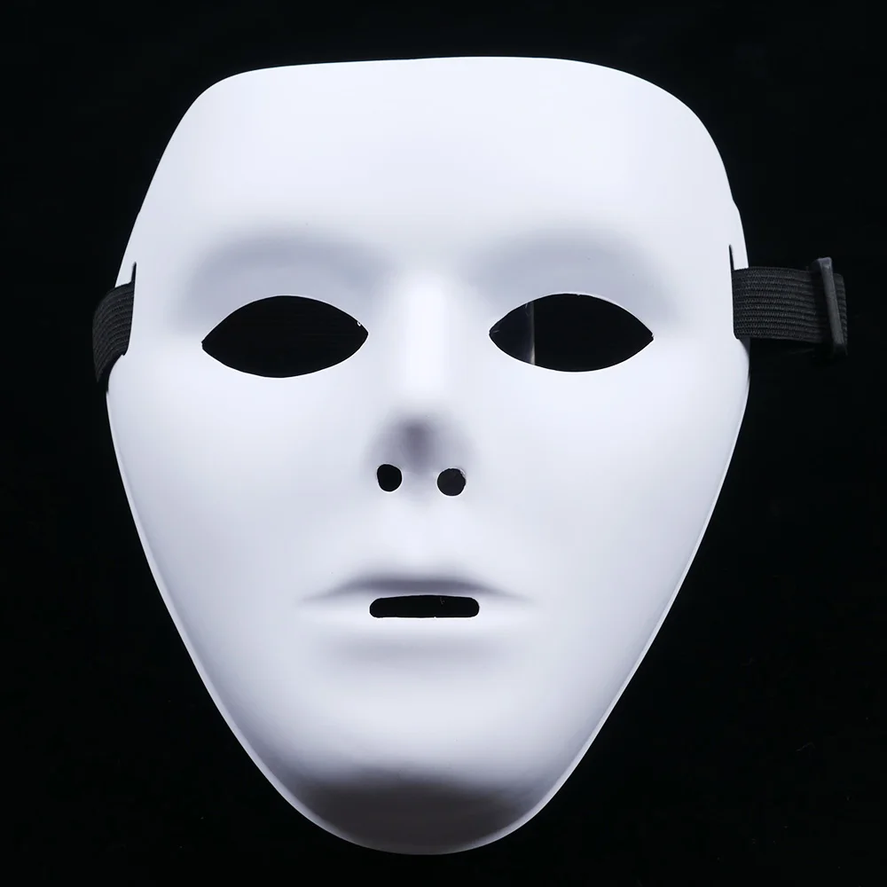1pcs White Full Face Mask Cool Rider Hip-Hop Ghost Scary Party Dance Performances Supplies Cosplay Costume Accessory