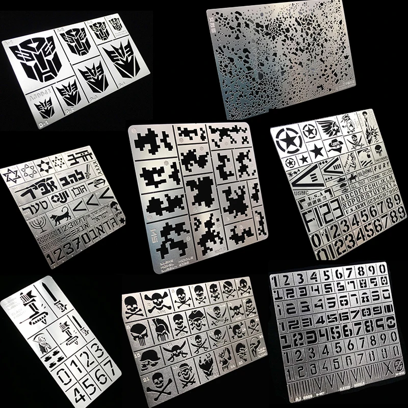 

Инструменты для моделирования военного строительства танка самолета цифровая камуфляжная отсутствующая струйная распылительная пластин...