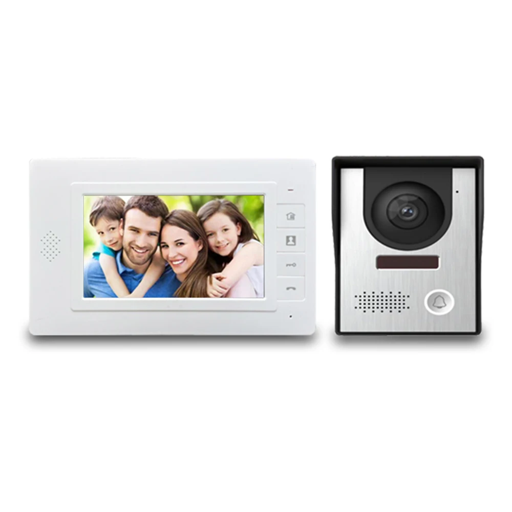

7 inch N1 Wireless Bell Color Monitor Screen Door Video Phone Wired Doorbell for Home Safety Outdoor Security Protection