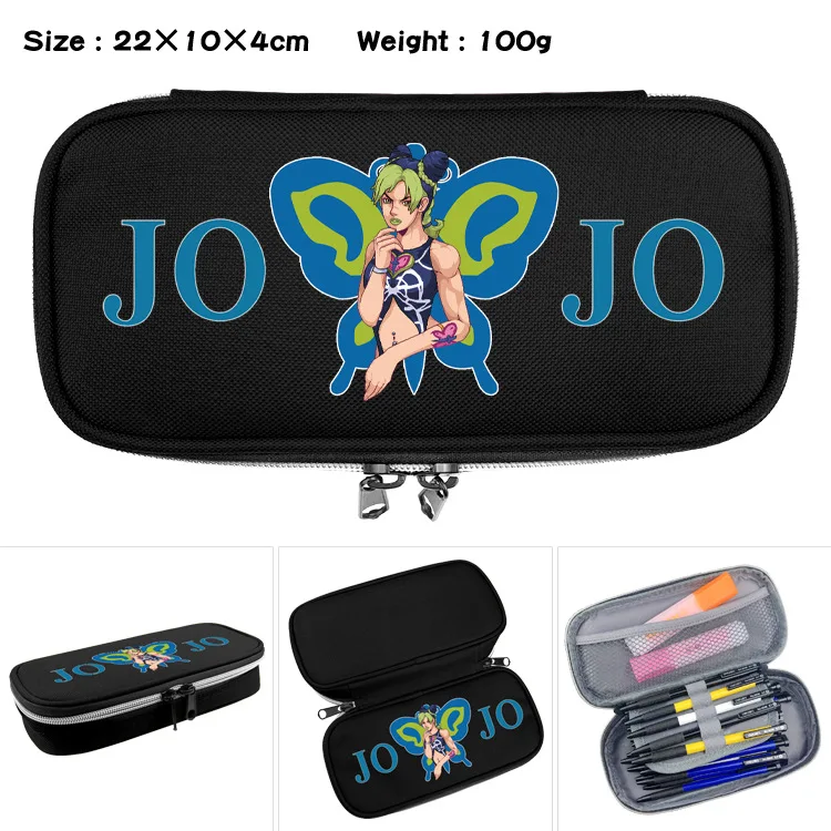 E-Mell JOJO's Bizarre Adventure Stone Ocean Jolyne Cujoh Noriaki Rohan Kujo Jotaro Nylon Pencil bag Day Clutches