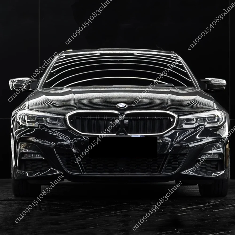 Фото Для BMW 3 серии G20 G21 Седан/Универсал 2019-2025: Передняя решетка радиатора (ноздри) с двойными светящимися ламелями, тюнинг-комплект для кузова №2