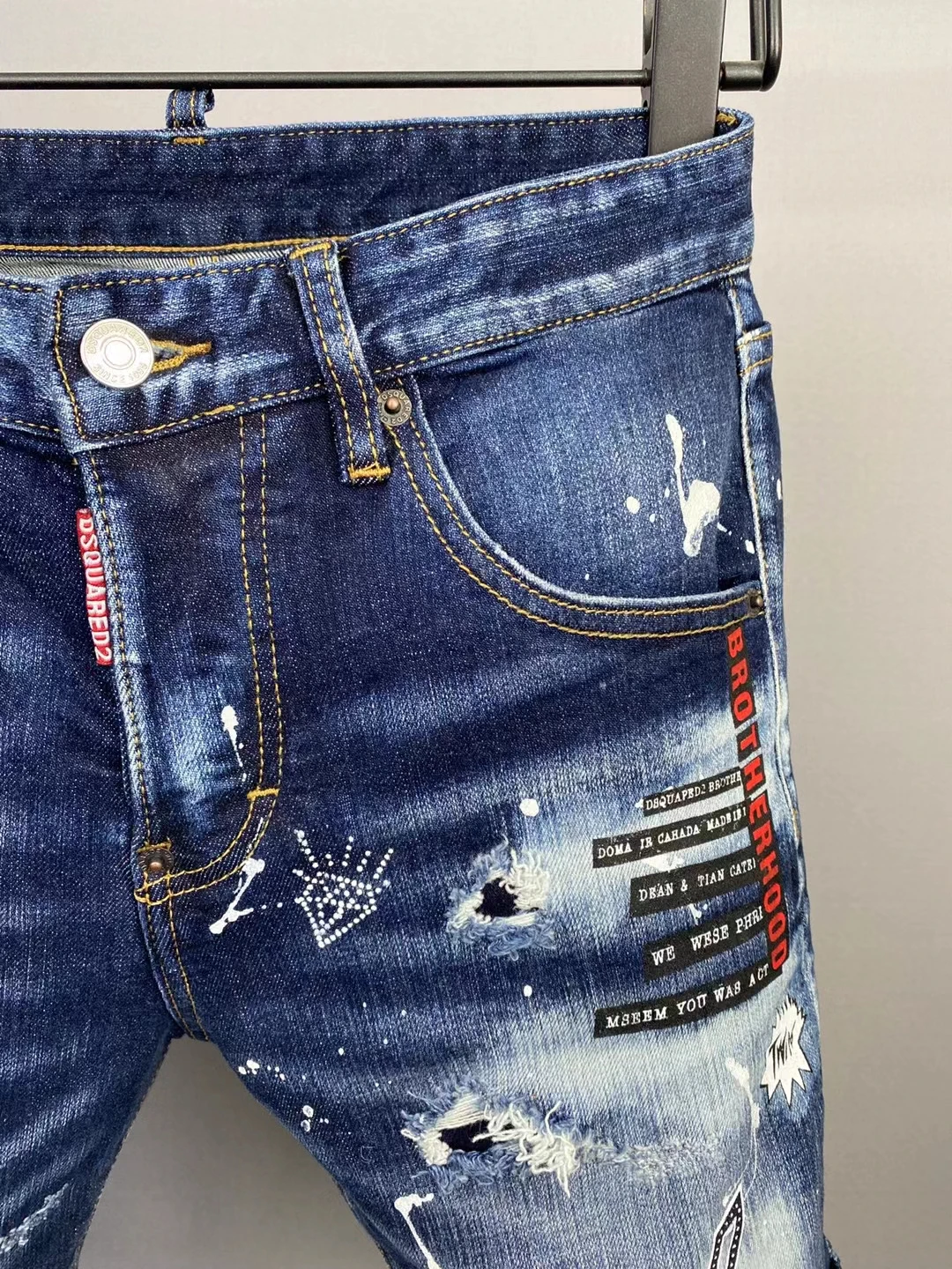 Шорты dsquared2 мужские рваные брендовая одежда бермуды летние дышащие джинсовые