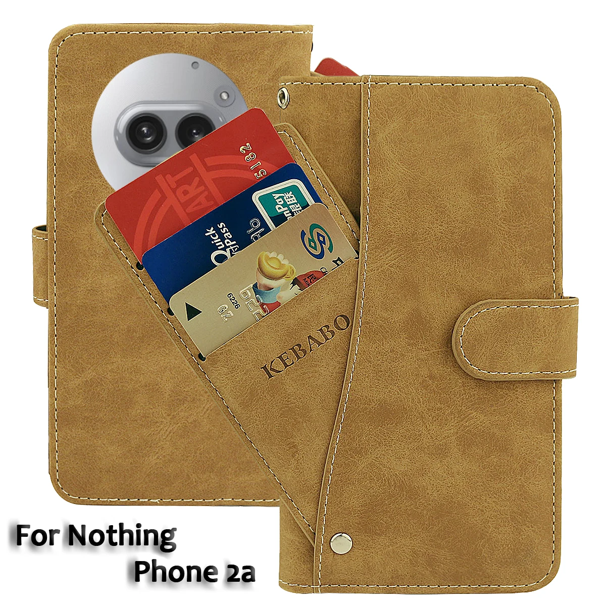 Винтажный кожаный кошелек Nothing Phone 2a чехол 6 7 дюйма роскошный флип-чехол с