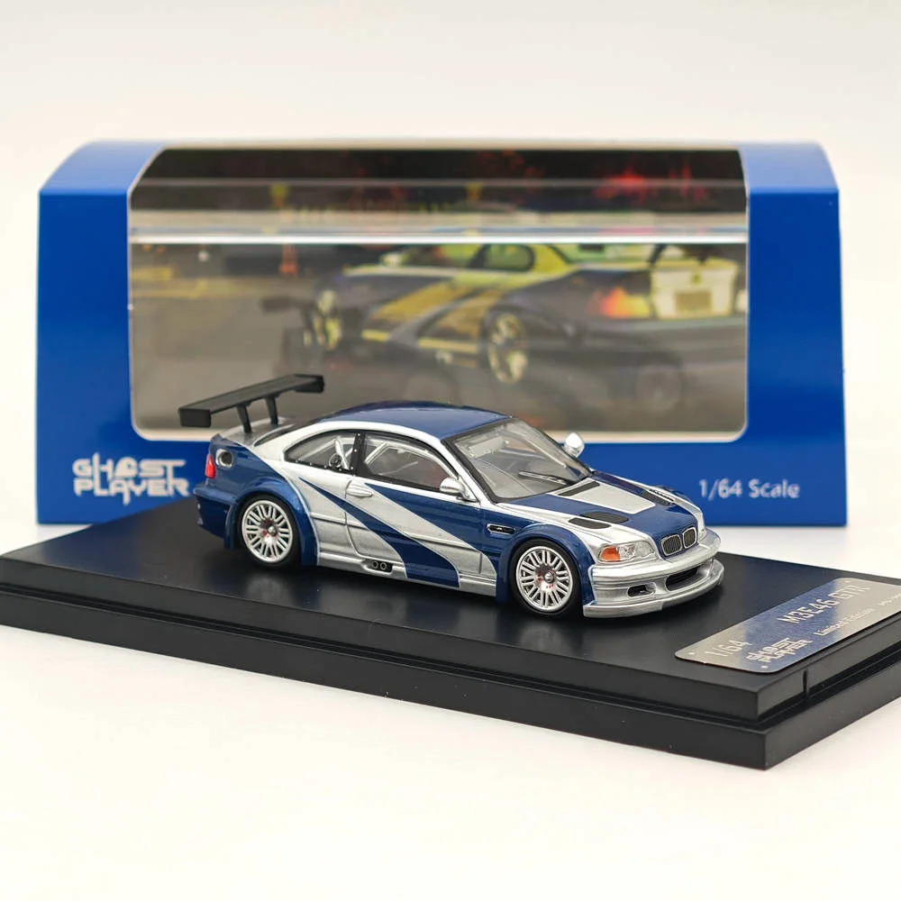 1/64 Ghost Player для M3 E46 GTR от DCM литая под давлением модель автомобиля миниатюрная