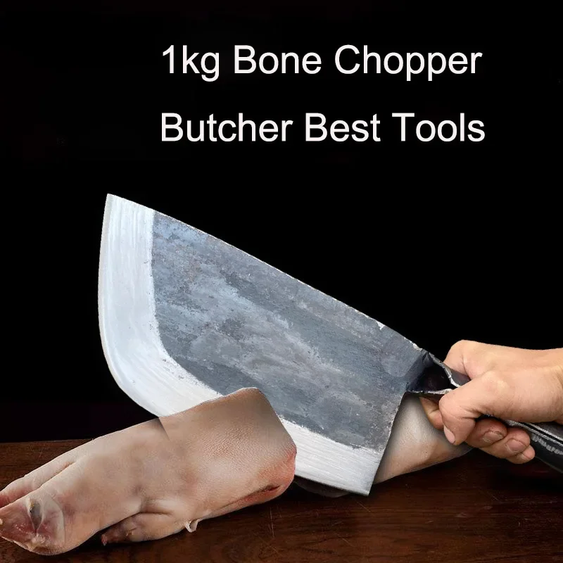 Кованый нож ручной работы из марганцевой стали для нарезки 1 кг резки костей