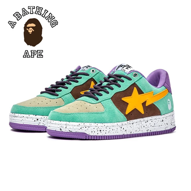 

2023 Bapesta Low Outdoor Leather Walking Shoes A BATHING APE Men Women Vibe BapeGoose Sports Air None-Slip Breathable Sneakers