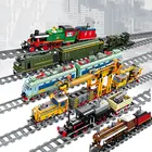 Городской поезд, гармония, высокоскоростной рельс, электрический автомобиль, строительные блоки, поезд на радиоуправлении, трек, кирпичи, игрушки для детей, подарки