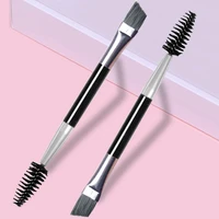 sliver gold eyebrow brush spoolie brush and angled brow brush eyelash brush eye makeup beauty makeup tools