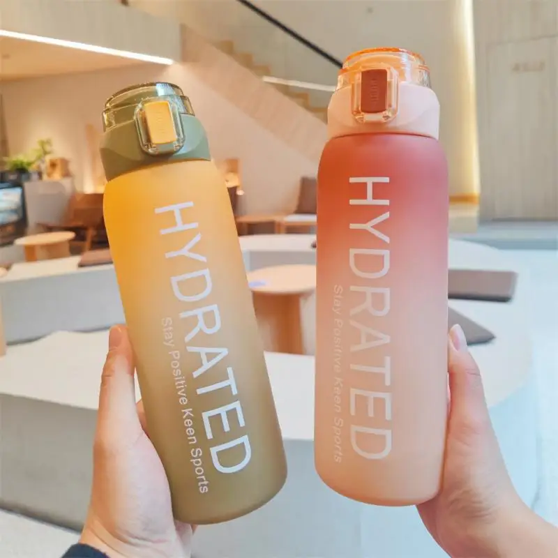 

Gradient Water Jug Portable Large-capacity Drink Bottle Fashion Travel Tea Cup Drinkware Large Capacity Drinking Cup Frosted 1l