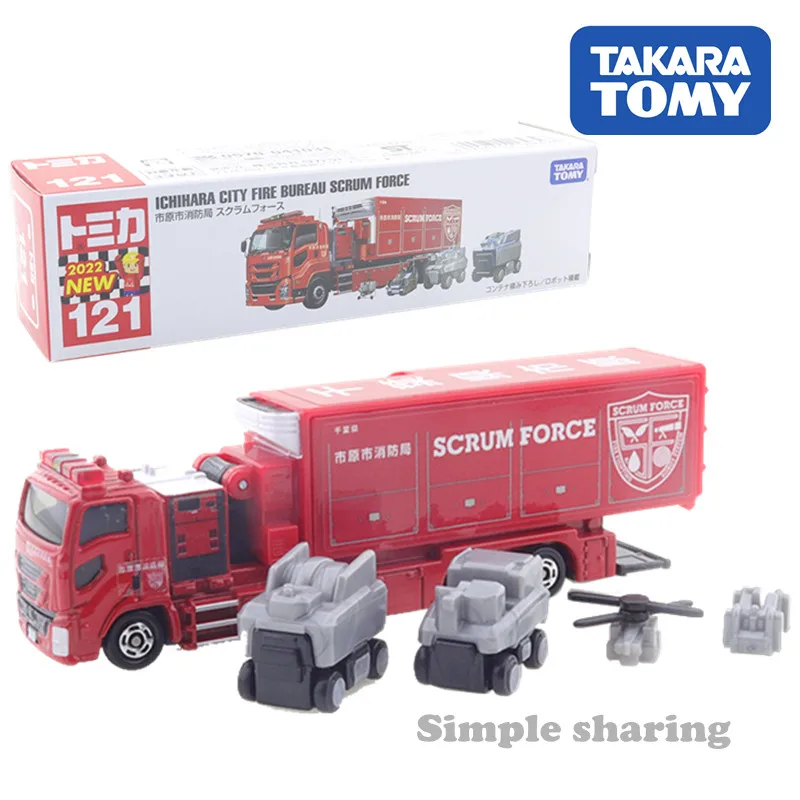 

Takara Tomy Long Type Tomica No.121 Ichihara City Fire Department Scrum Force Alloy Toys Motor Vehicle Diecast Metal Model