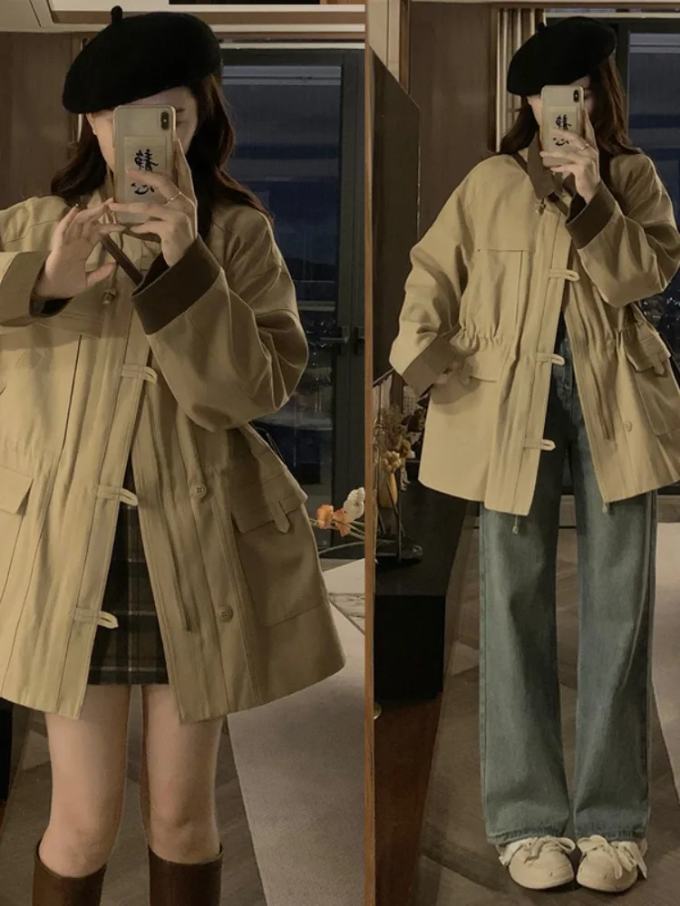 Куртка-оверсайз для мамы курицы Mgjm в британском стиле ретро весна-осень