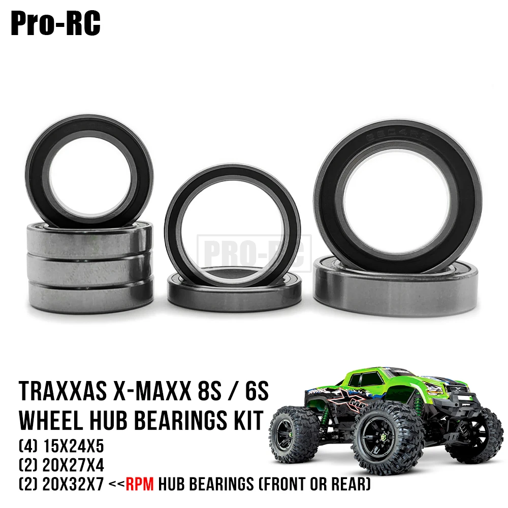 

Детали для радиоуправляемого автомобиля Traxxas 1/5 X-MAXX XMAXX 8S 6S, комплект подшипников ступицы колеса со скоростью вращения 20x32x7 (8 шт.)