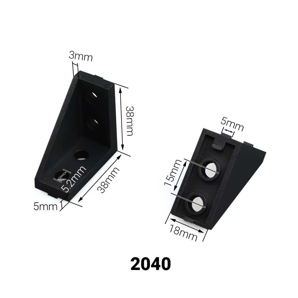 

8 шт./лот 2040 3060 4080 угловой фитинг алюминиевый L-образный соединительный кронштейн крепеж для алюминиевого профиля детали 3D-принтера с ЧПУ