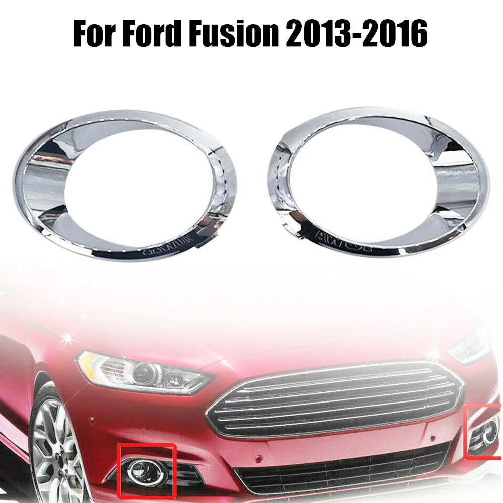 

Tools Lamp Bezel Trim Ring Chrome Fog Chrome Chrome Fog Fog Light Cover For Ford Fusion 2013-16 Horizontal Billet
